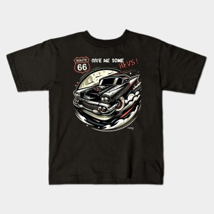 Give Me Some Revs! - Classic American Muscle Car - Hot Rod and Rat Rod Rockabilly Retro Collection Kids T-Shirt